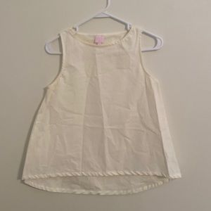 Vintage Ann Mashburn off white peplum tank